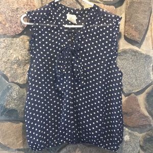Work Blouse with polka dots